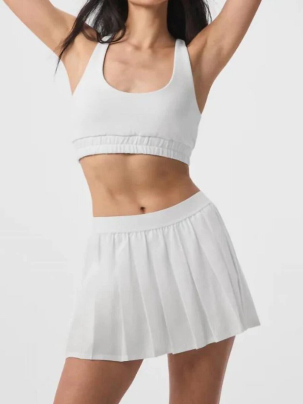 BNWT Alo Yoga Varsity Tennis Skirt X-Small - White - Picture 5 of 11